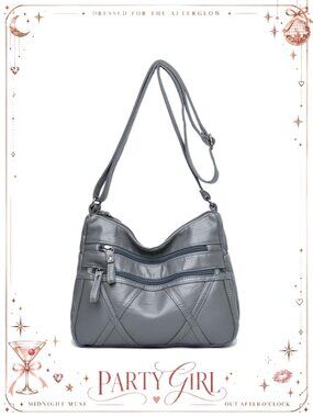 PU Leather Crossbody Bag Hobo Shoulder Purse Women